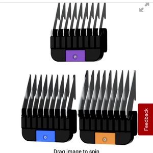 Wahl Stainless Steel Detachable Blade Comb Guides 3 Pack